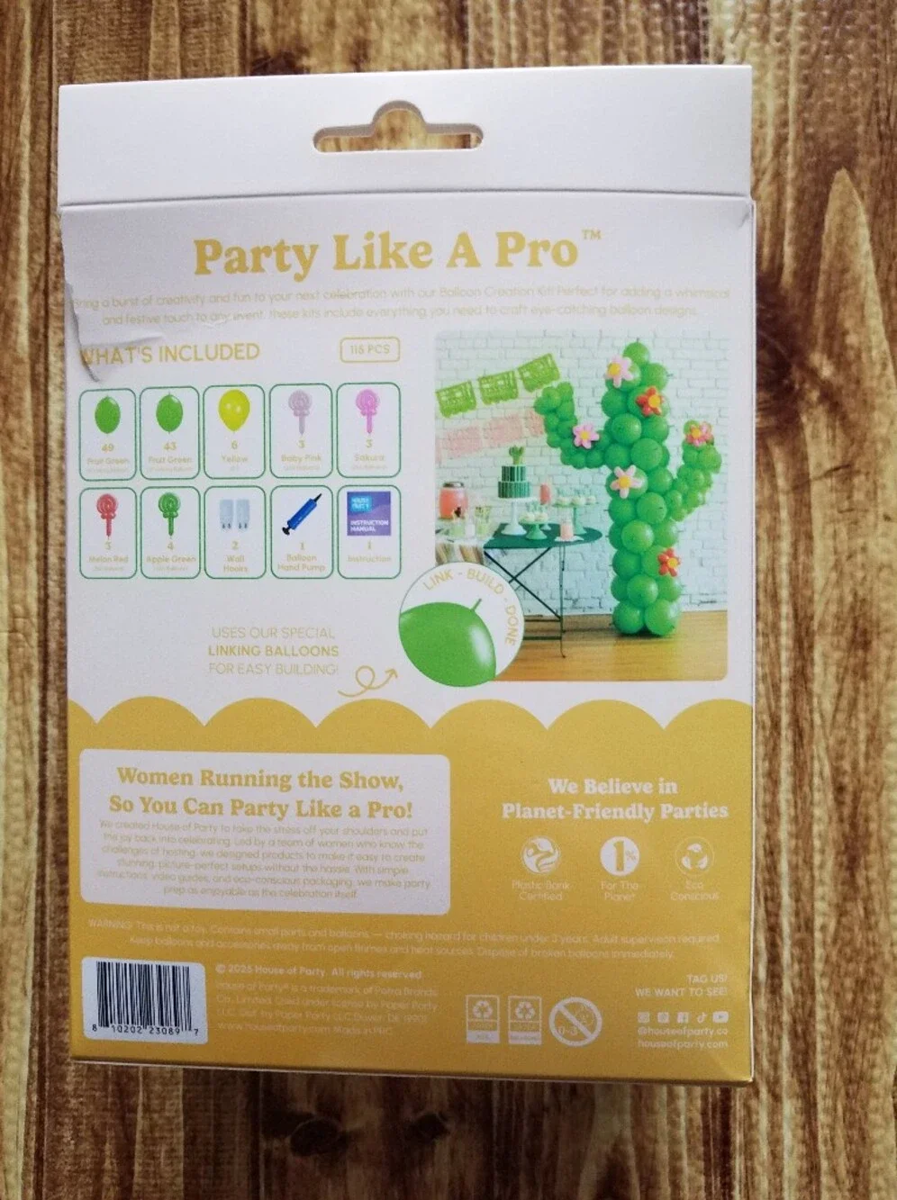 NWT House of Party Cactus Fiesta Balloon Creation Kit UNUSED IN BOX DIY VBS